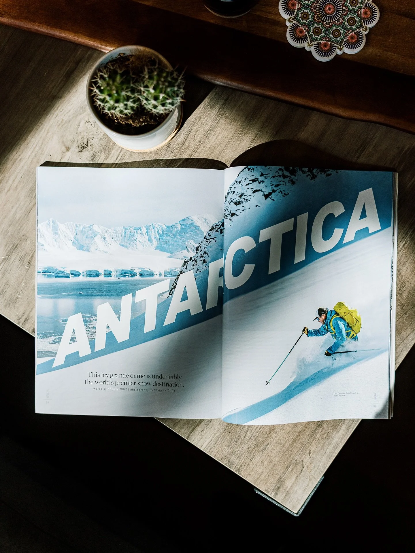 Stoked to see my photos from previous years’ trips to Antarctica in the newest issue of @snowmagazine paired with a story by Leslie Woit! Pick up a copy at newsstands around Aspen or check out the online issue!