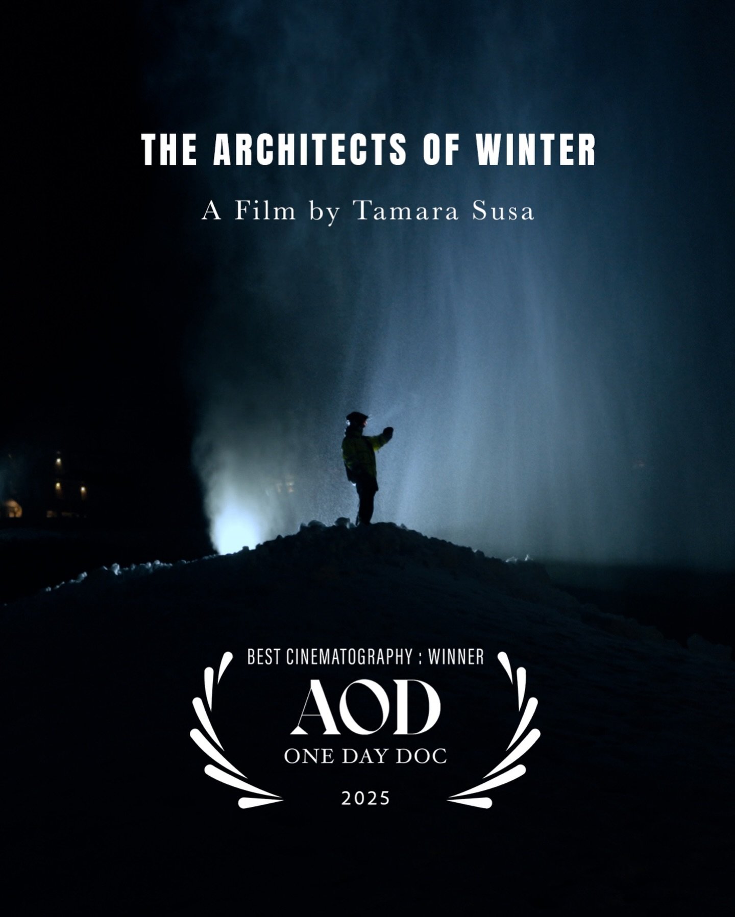 The Architects of Winter won Best Cinematography in @theartofdocumentary One Day Doc Competition!

This short film was entirely captured in one day - and the story could not be more relevant for the current conditions we are facing in Colorado!

The 