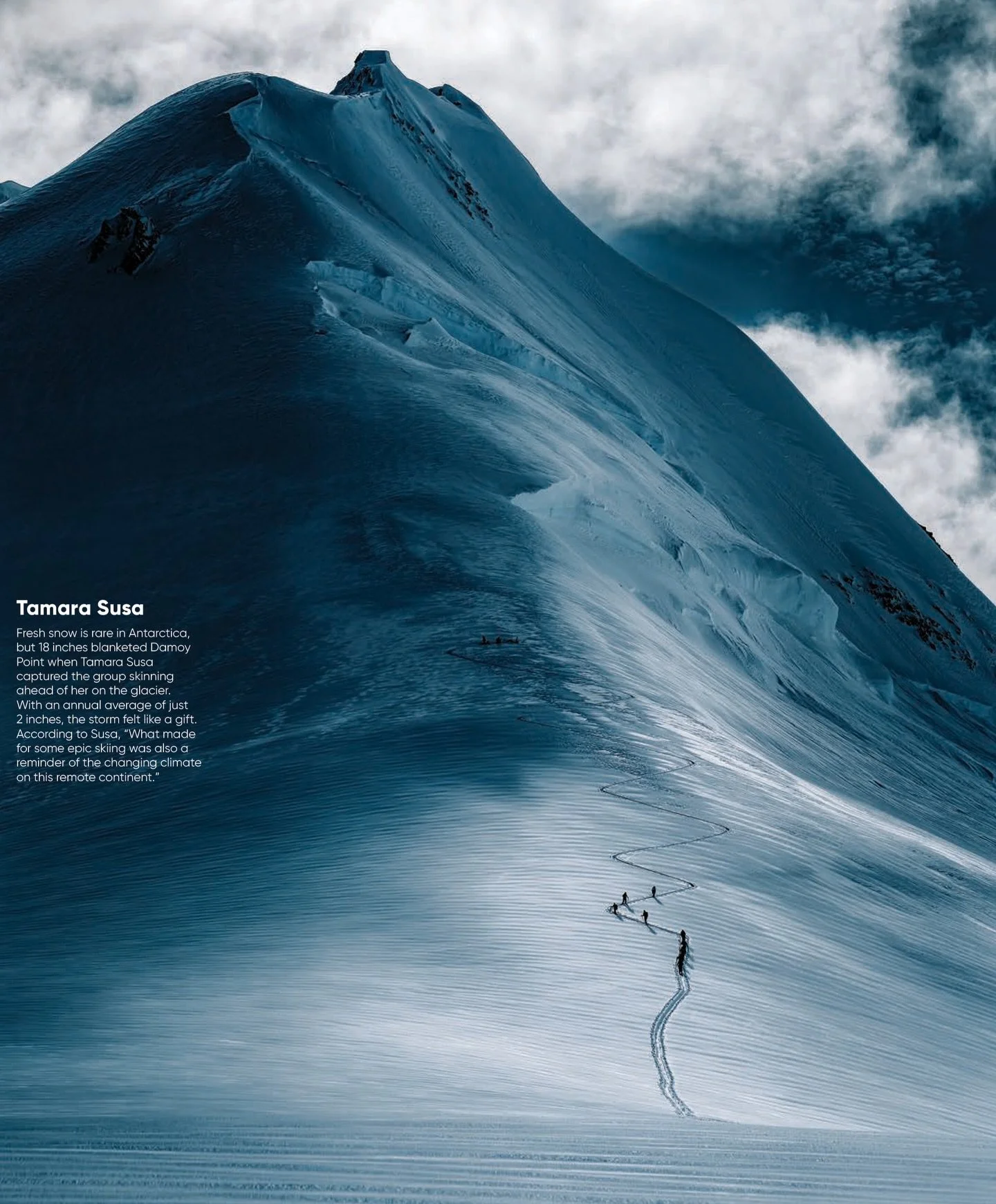 Love seeing this photo from Antarctica printed on full page in @backcountrymag !

Photographed on expedition with @iceaxeexpeditions