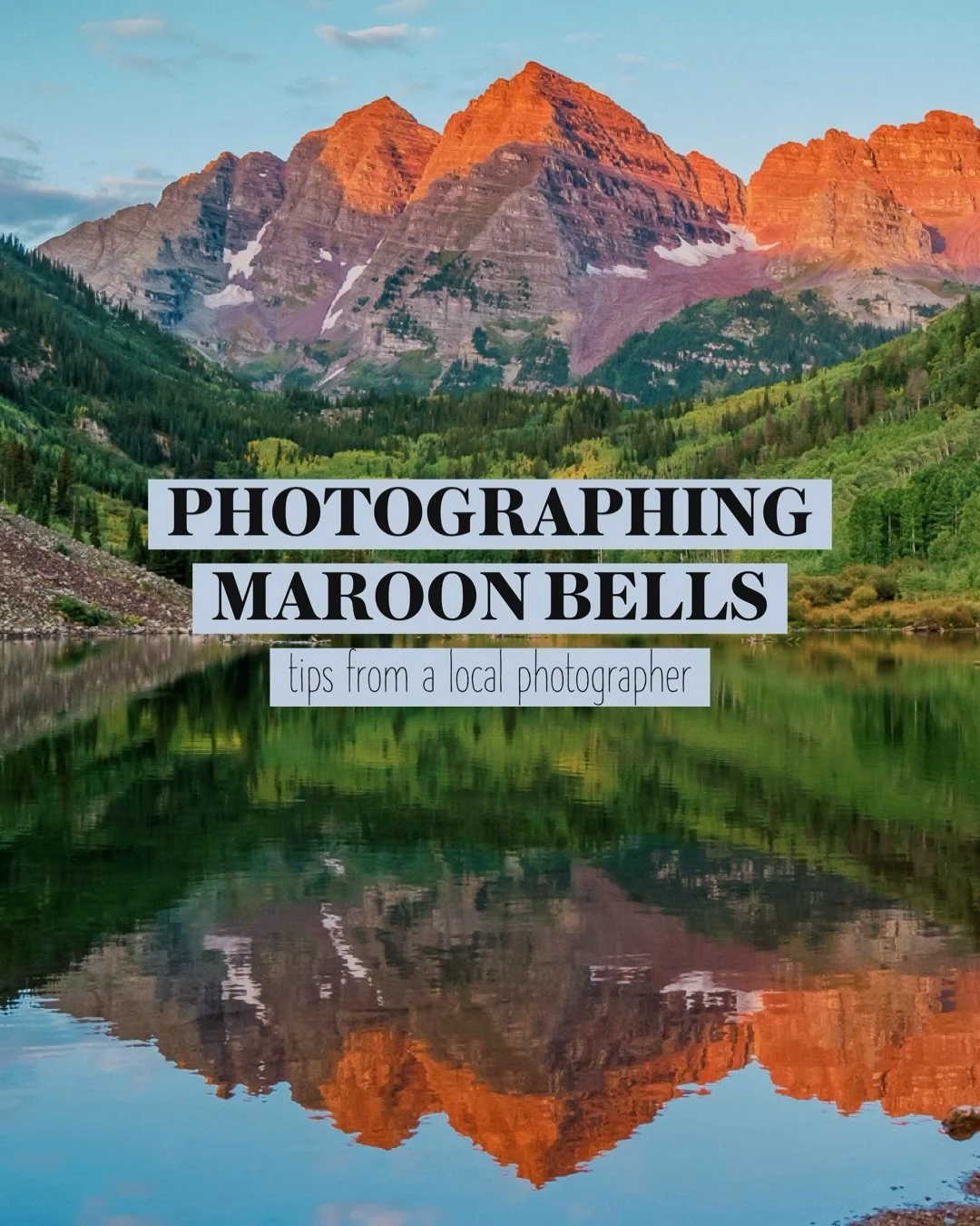 Photographing the Maroon Bells is on almost every photographer&rsquo;s list&mdash;and for good reason. But there&rsquo;s so much more to this place than the classic reflection shot.

*Save and share these tips for best photos at Maroon Bells:

Sunris