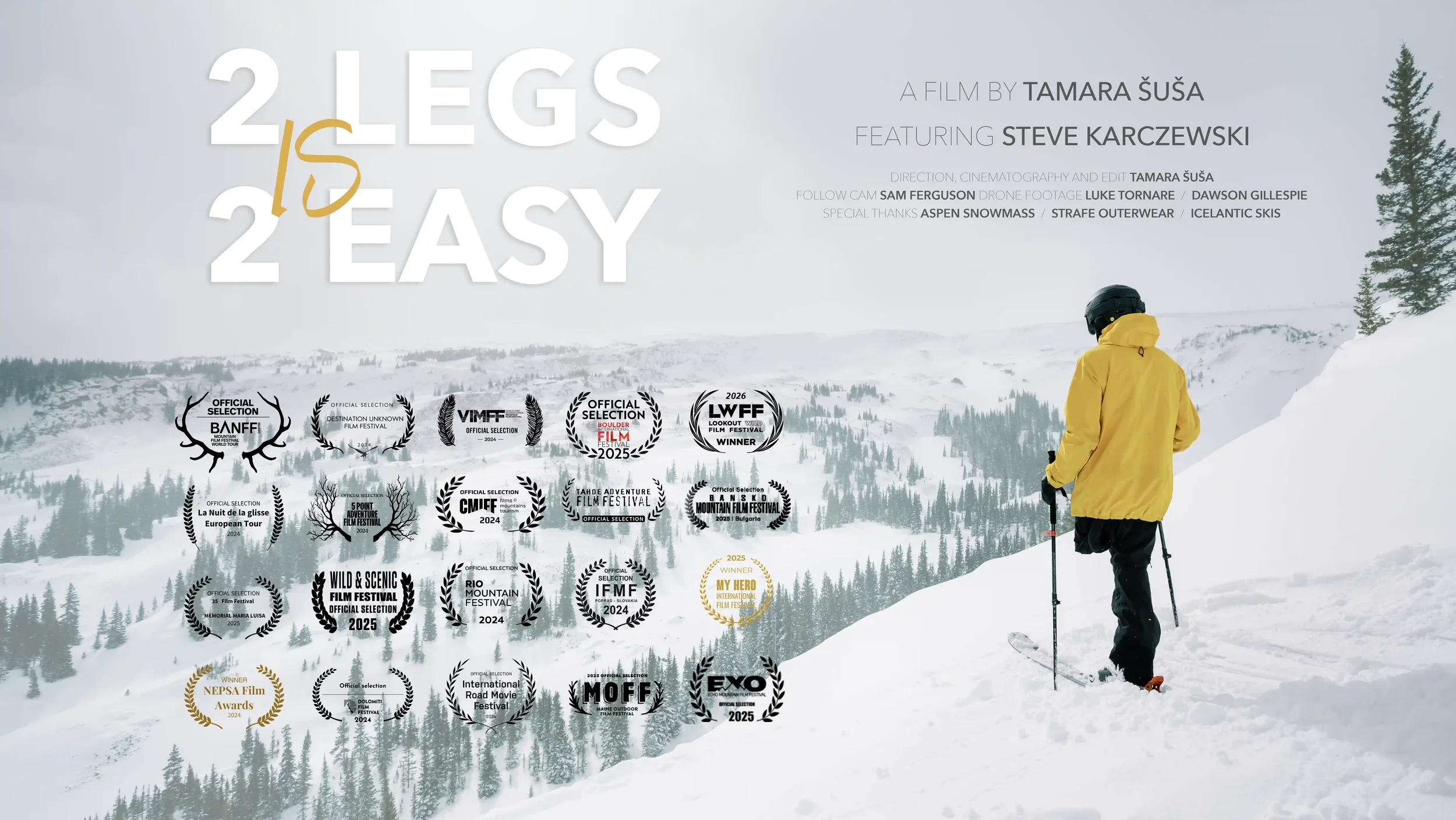 2 Legs is 2 Easy adventure film poster