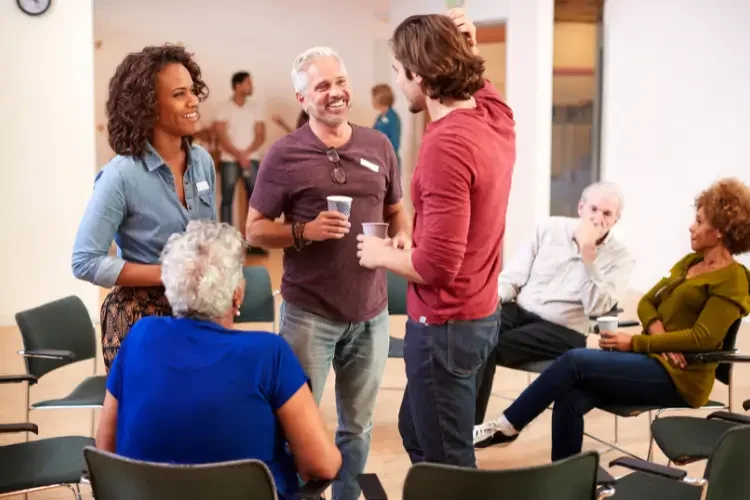 Schedule intentional breaks for networking and informal conversations