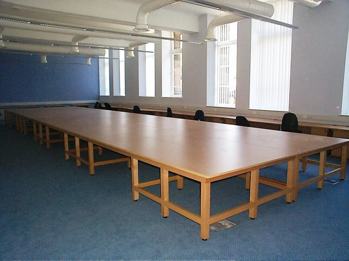 Special purpose table with no metal components 