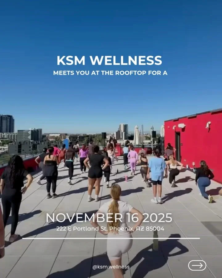 We&rsquo;re back on the rooftop! 🫶🏽  You&rsquo;re invited for a Wellness Sunday, Nov 16 for a Barre-on-the-Mat class a fun, beginner-friendly flow to sculpt, strengthen, and reset before the holidays.  After class, sip on coffee, enjoy local vendor