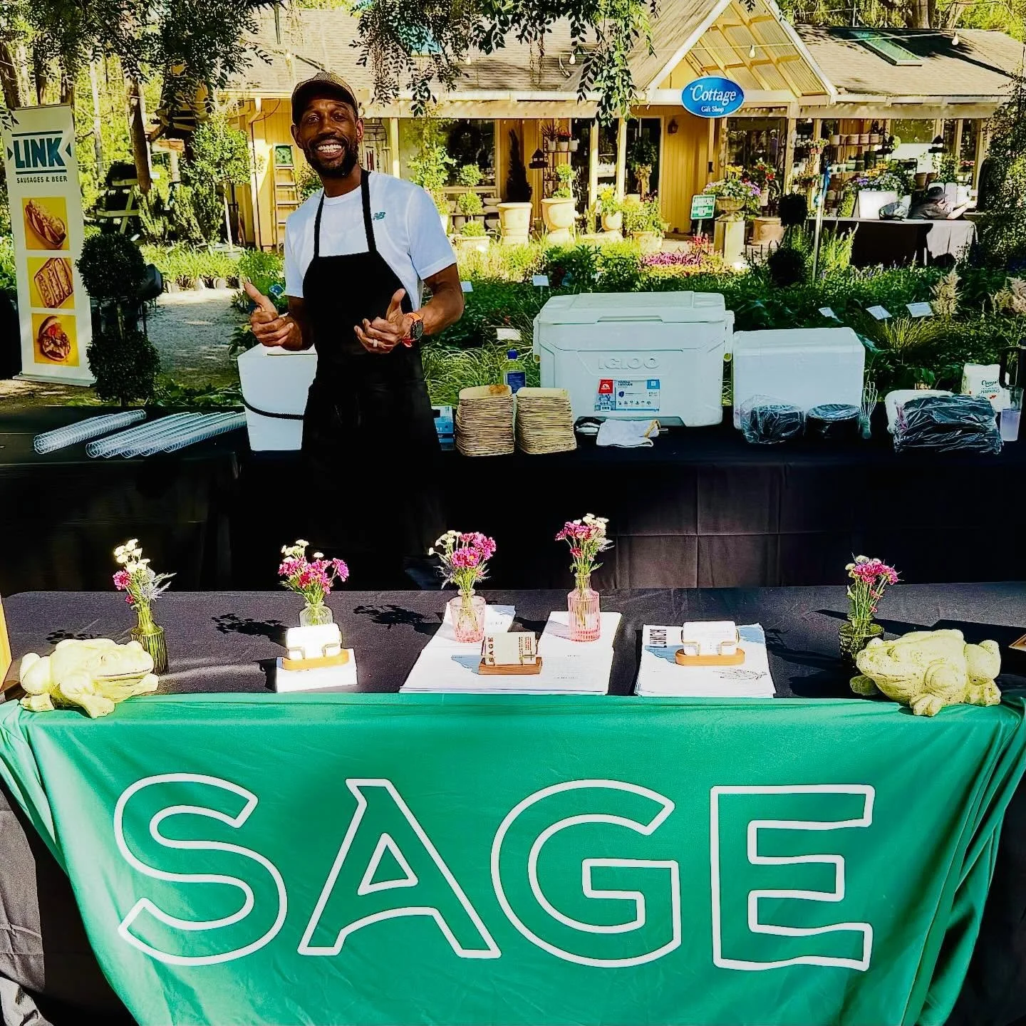 Cross the Bridge &amp; Start the Celebration
Spring is having a Party!

The Sage Crew is at Big Bend Hospice&rsquo;s Spring Fling! 

Tonight we are serving up some delicious treats straight from our kitchen. If you&rsquo;re enjoying the exquisite gar
