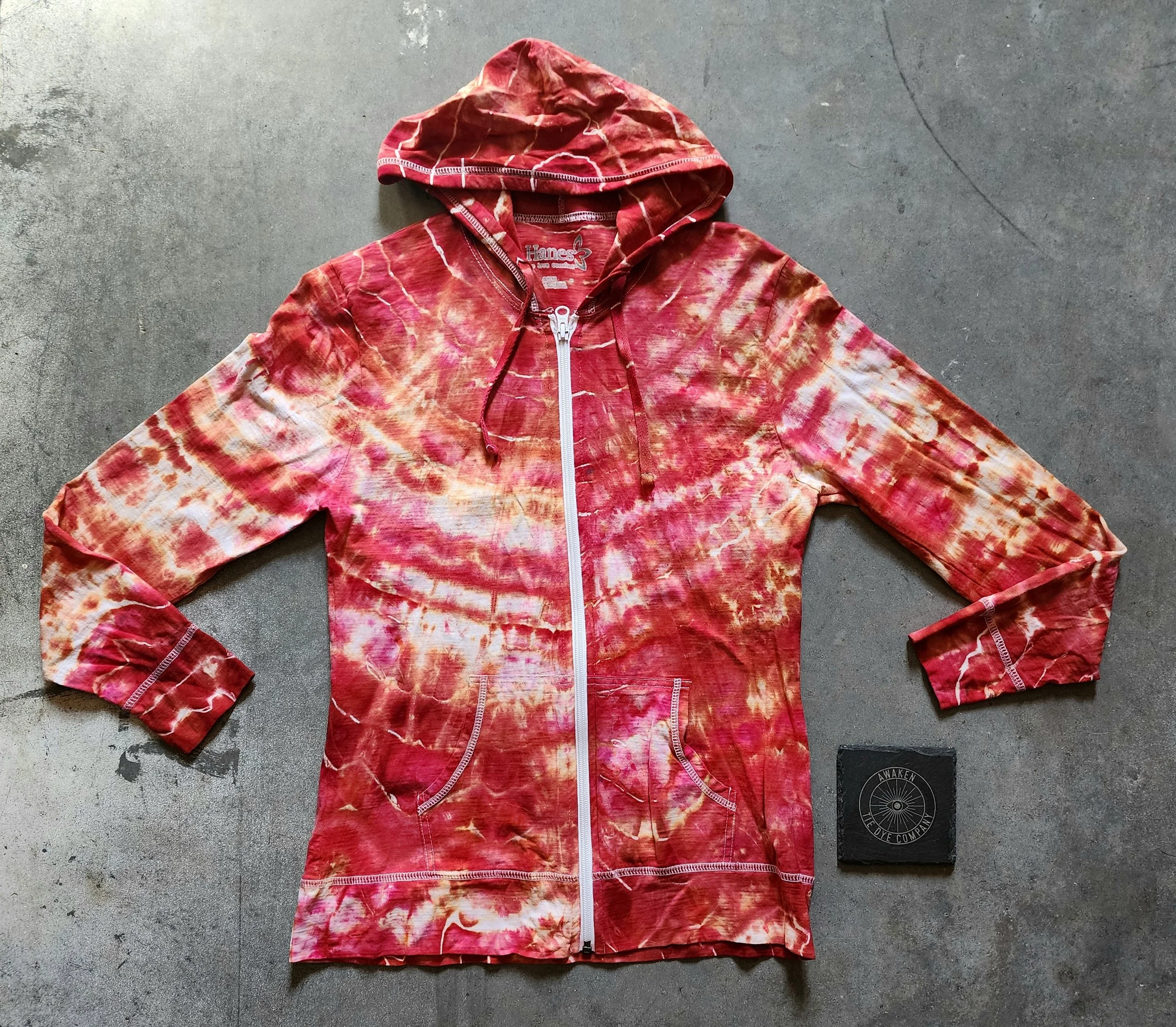 Small Oxblood Red Waves