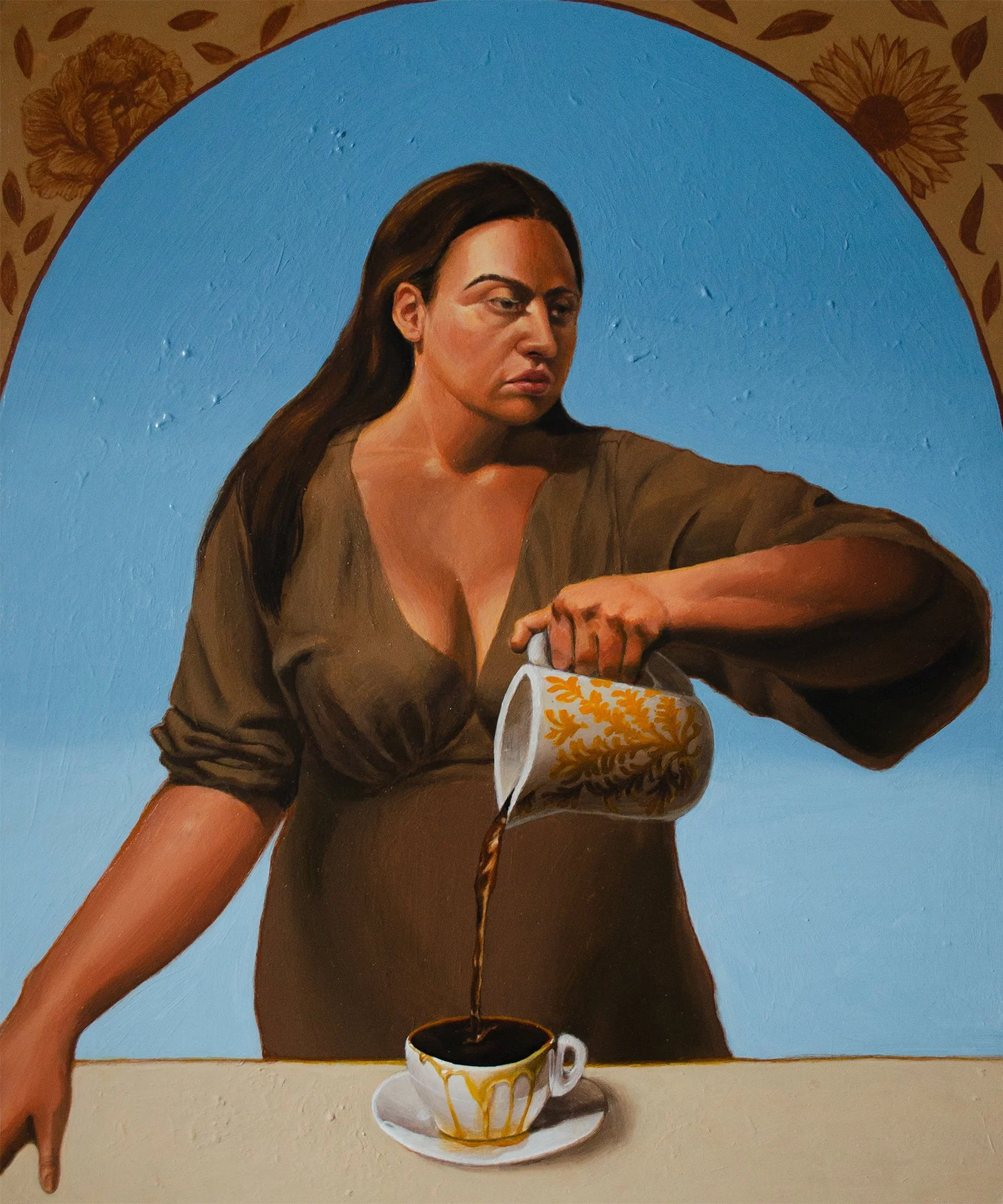 'Kvinnen skjenker kaffe' (2023)