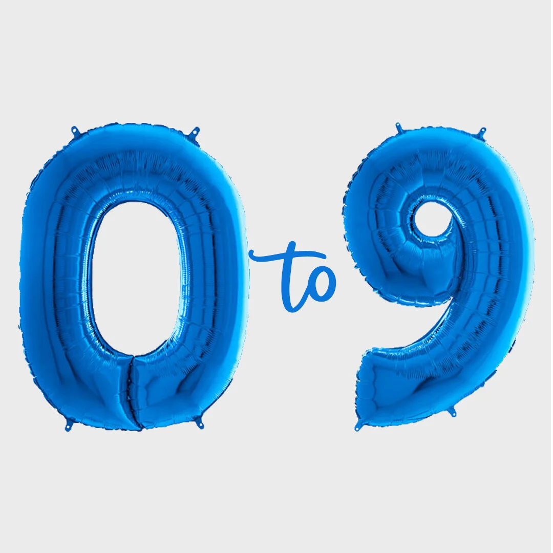 Blue 26" Number Inflated Helium Balloon