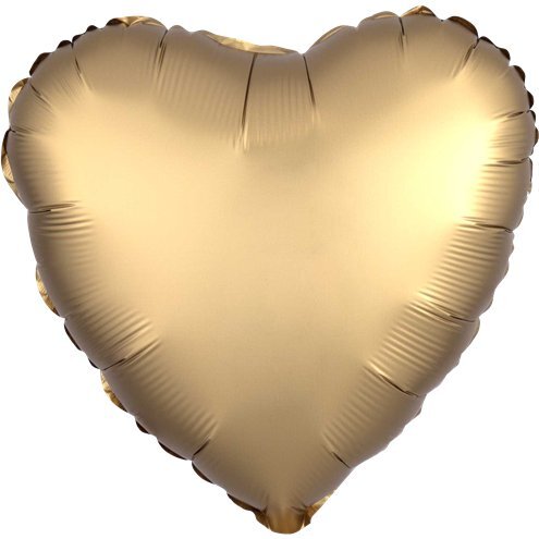 Gold 18" Satin Heart