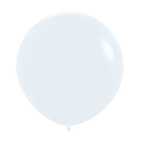 Fashion White Latex 24" Helium Inflated Balloon