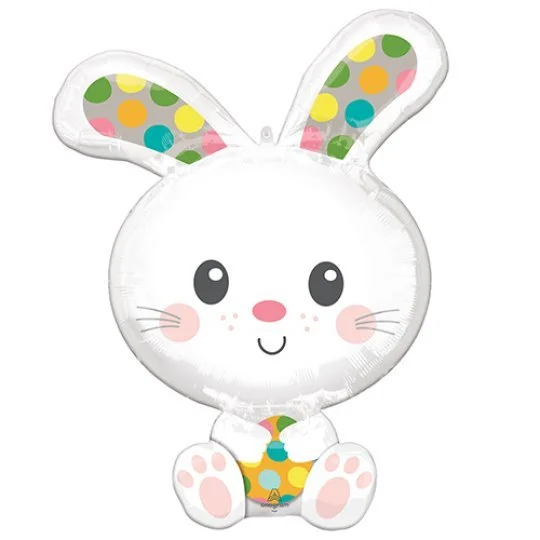 Spotted Bunny 28" SuperShape Inflated Helium Balloon