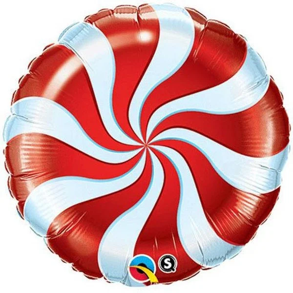 Candy Swirl Red 18" Helium Inflated Balloon