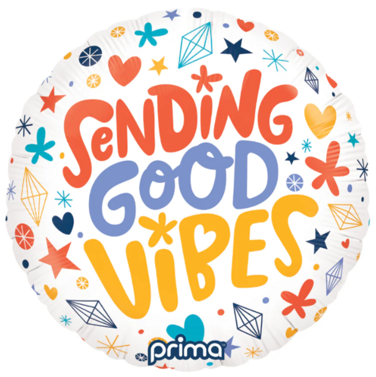 Sending Good Vibes Helium Inflated Balloon