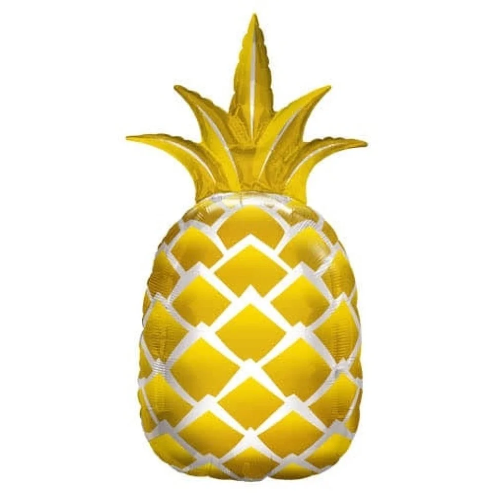Golden Pineapple Helium Inflated Balloon