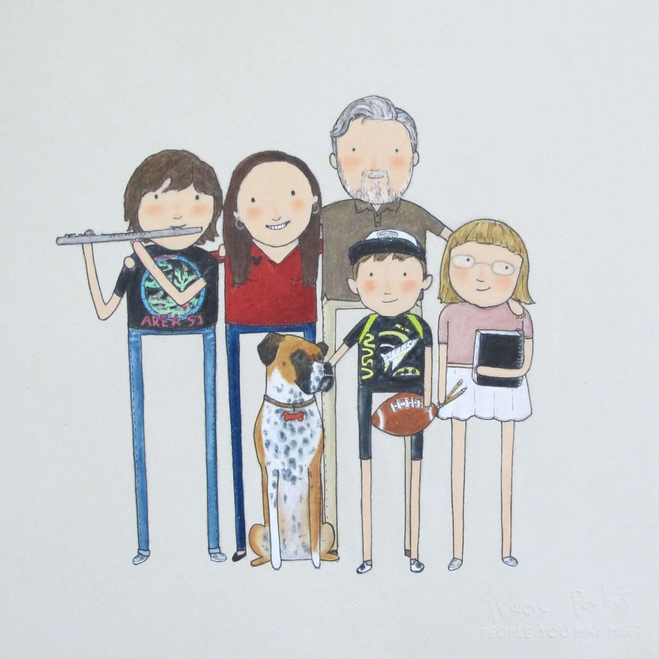 family portrait with hobbies