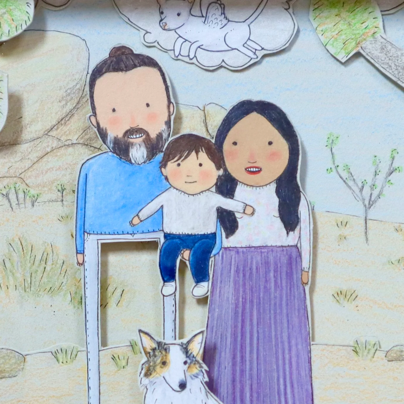 Start a Shadow Box Portrait with humans