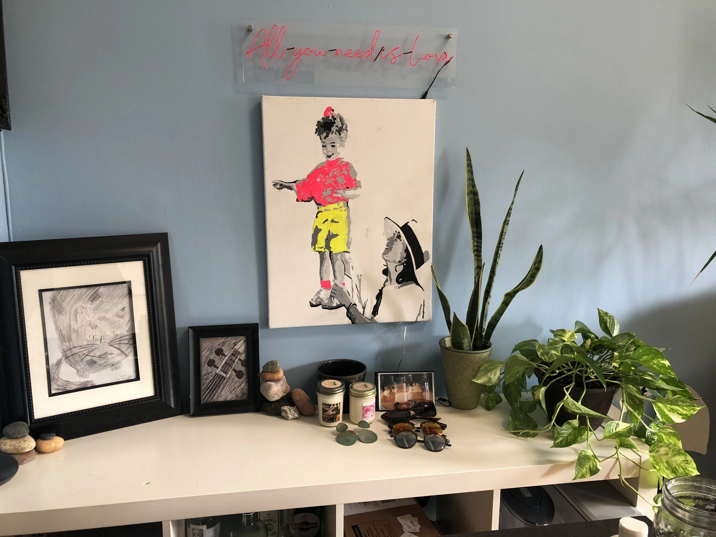 Momma's Got You (Acrylic on Canvas - 2020)
Fat Kat (Pencil on Paper - 2007)
Violin (Pen and Paper - 2005)