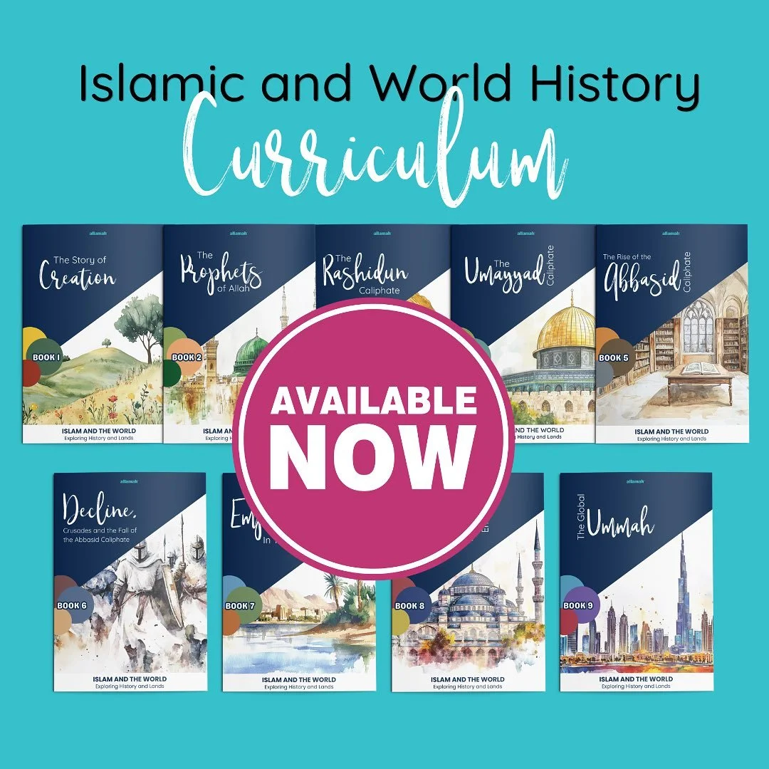 Alhamdulillah!
Our full History Curriculum is finally here! 🎉 
It’s been a long journey of research, writing, designing, and revising and we’re so grateful for all the support and encouragement we’ve received along the way.
To ce