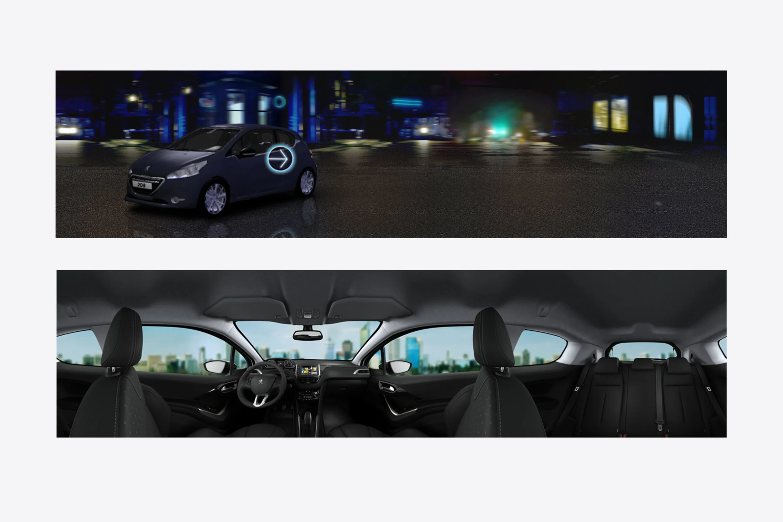 Early mocks of the 3D models for the 360-degree views.