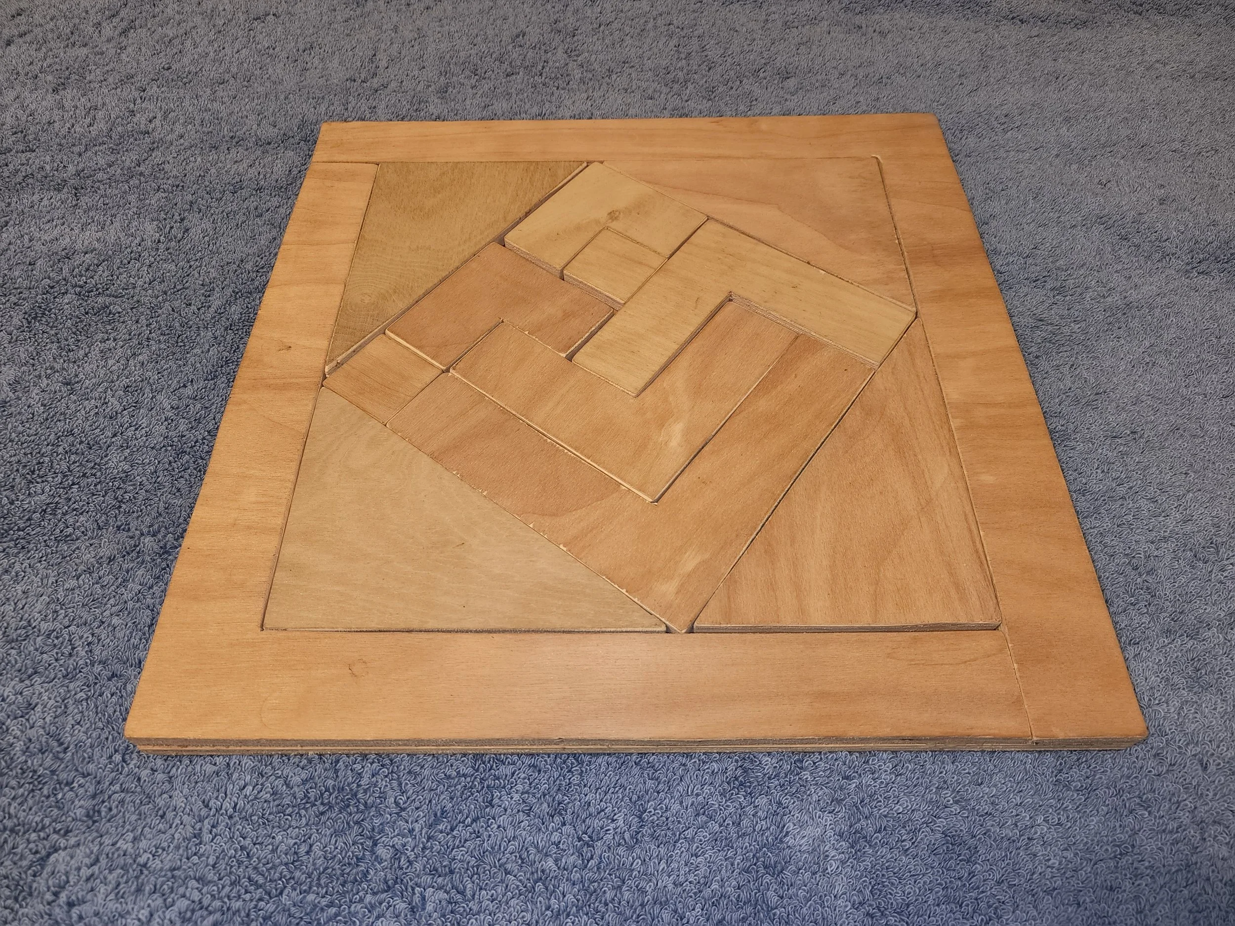 Proving the Pythagorean theorem with a puzzle.