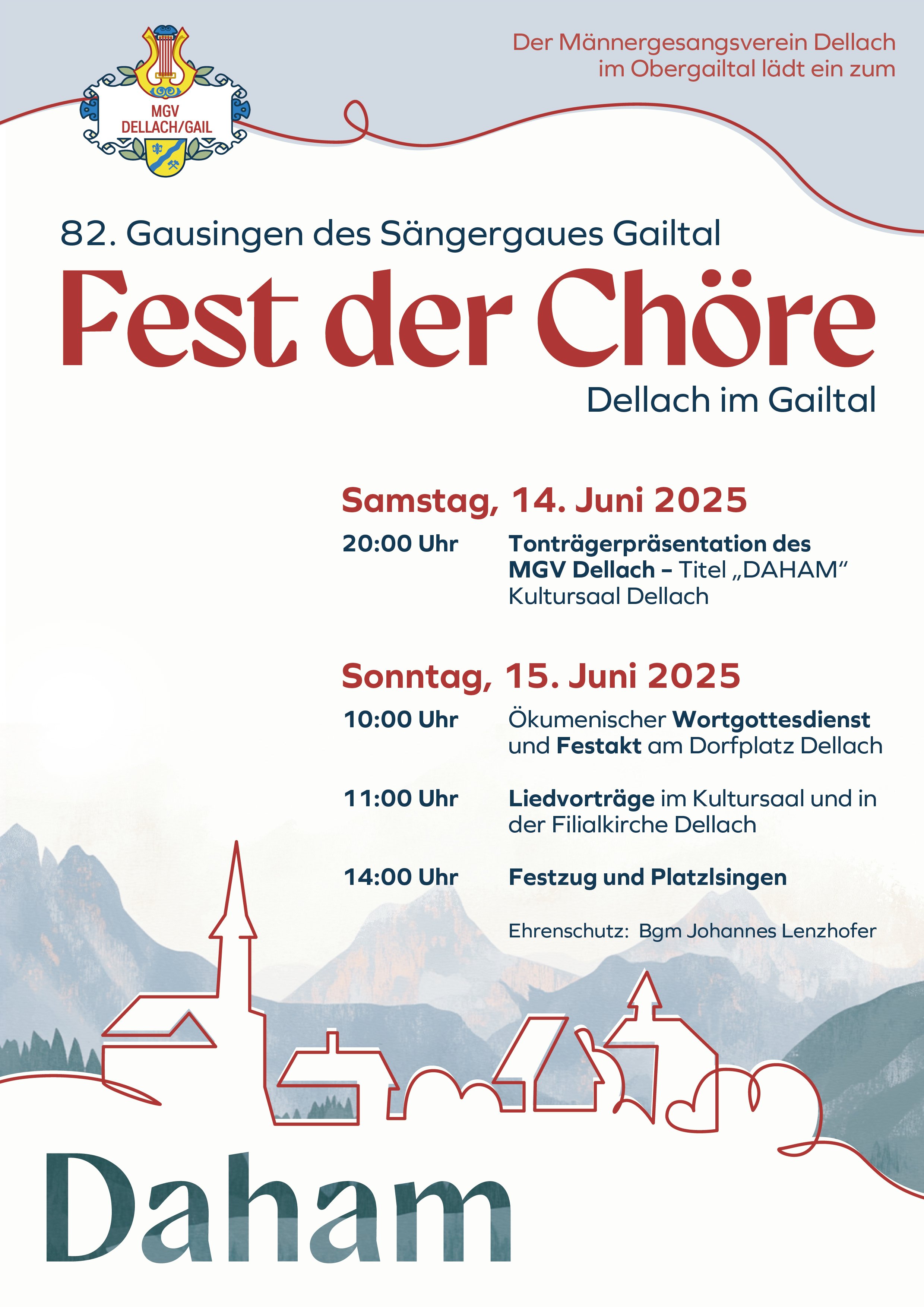 Fest der Chöre - 82. Gausingen des Sängergaues Gailtal