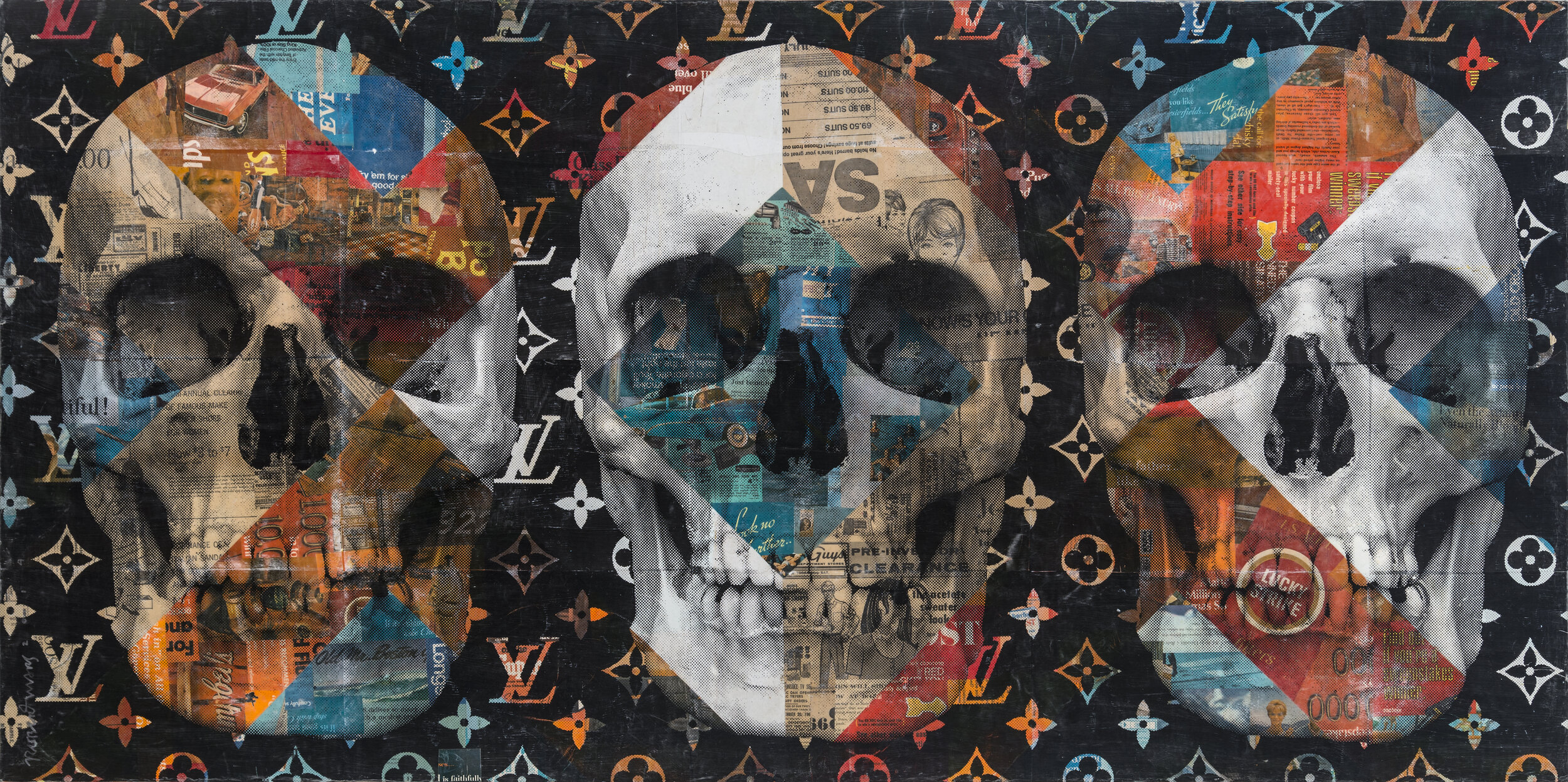LOUIS VUITTON SKULL WALLPAPER  Skull wallpaper, Money design art