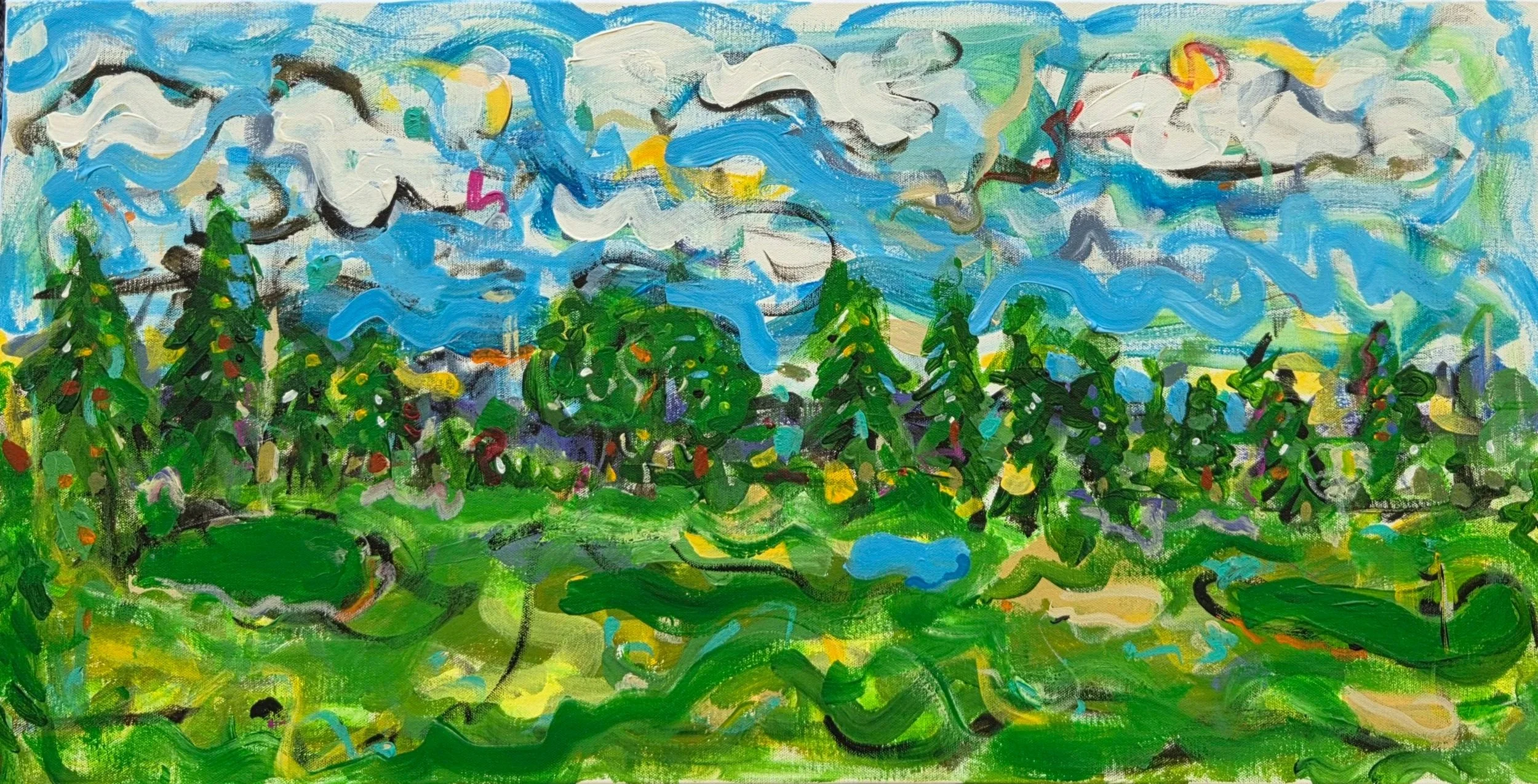 Tree Line Gold Course - 18" x 36" - $475