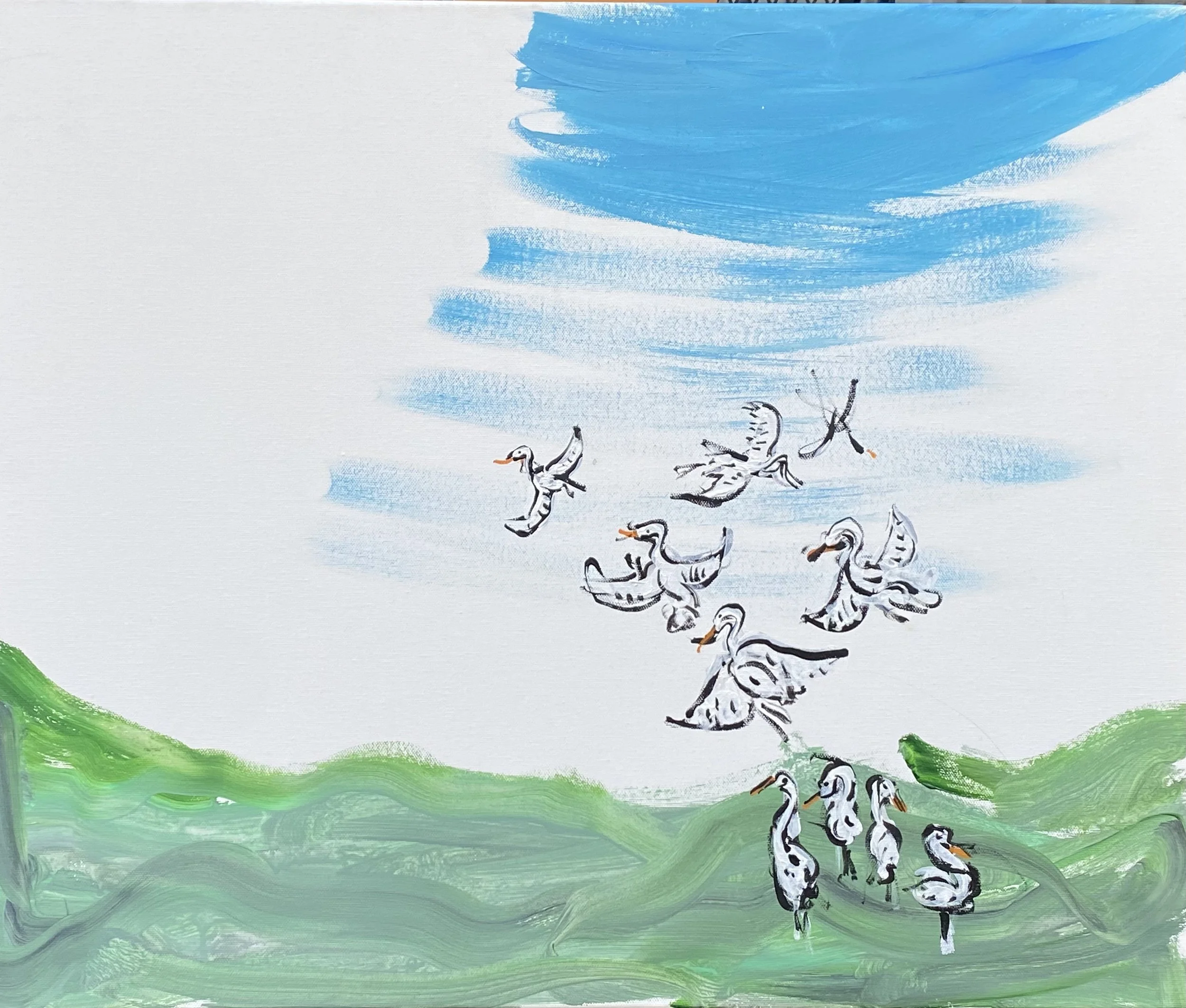 Egrets: 24 w x 20 h - $325
