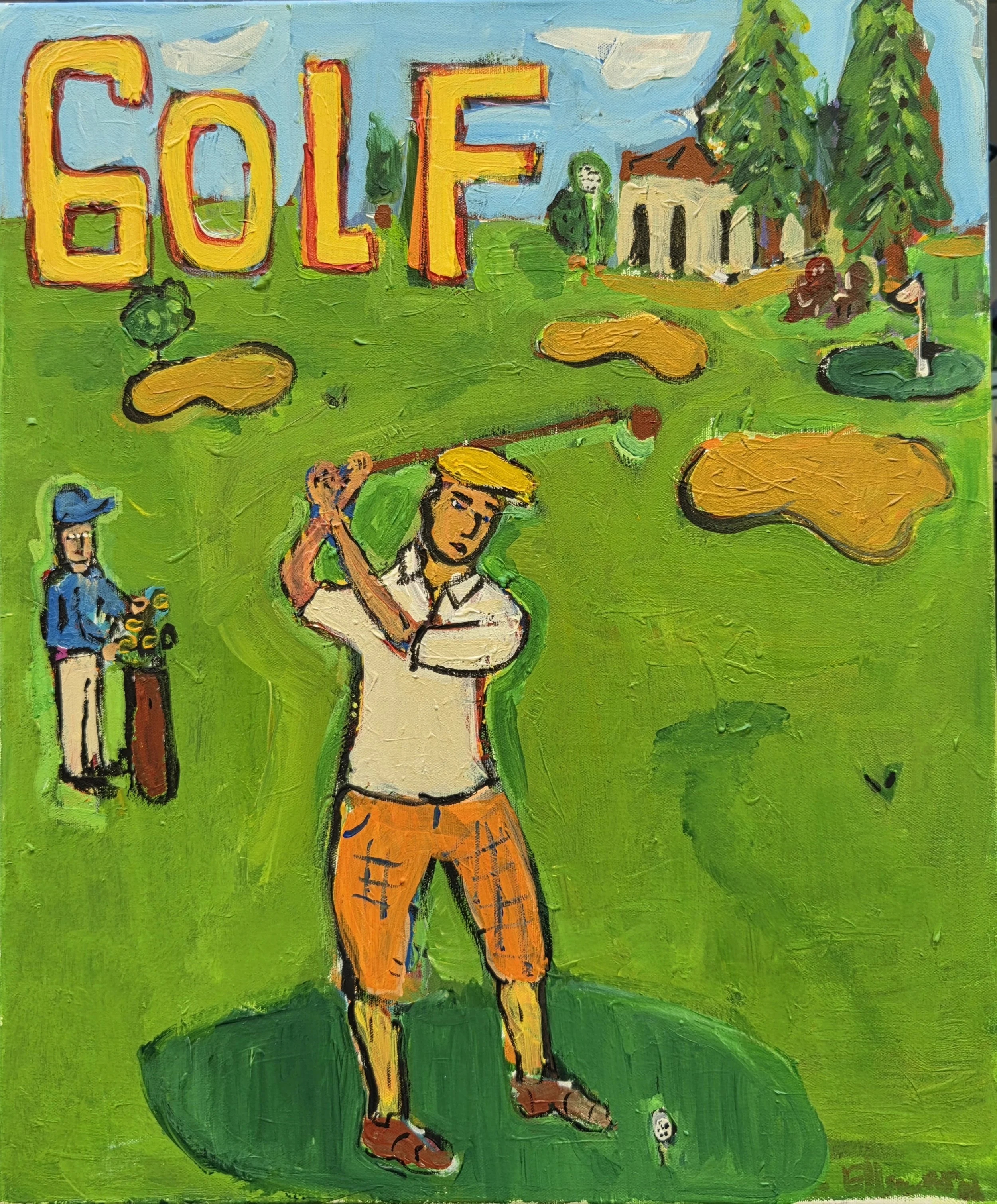 GOLF 1920s  - 20" x 24" - $450