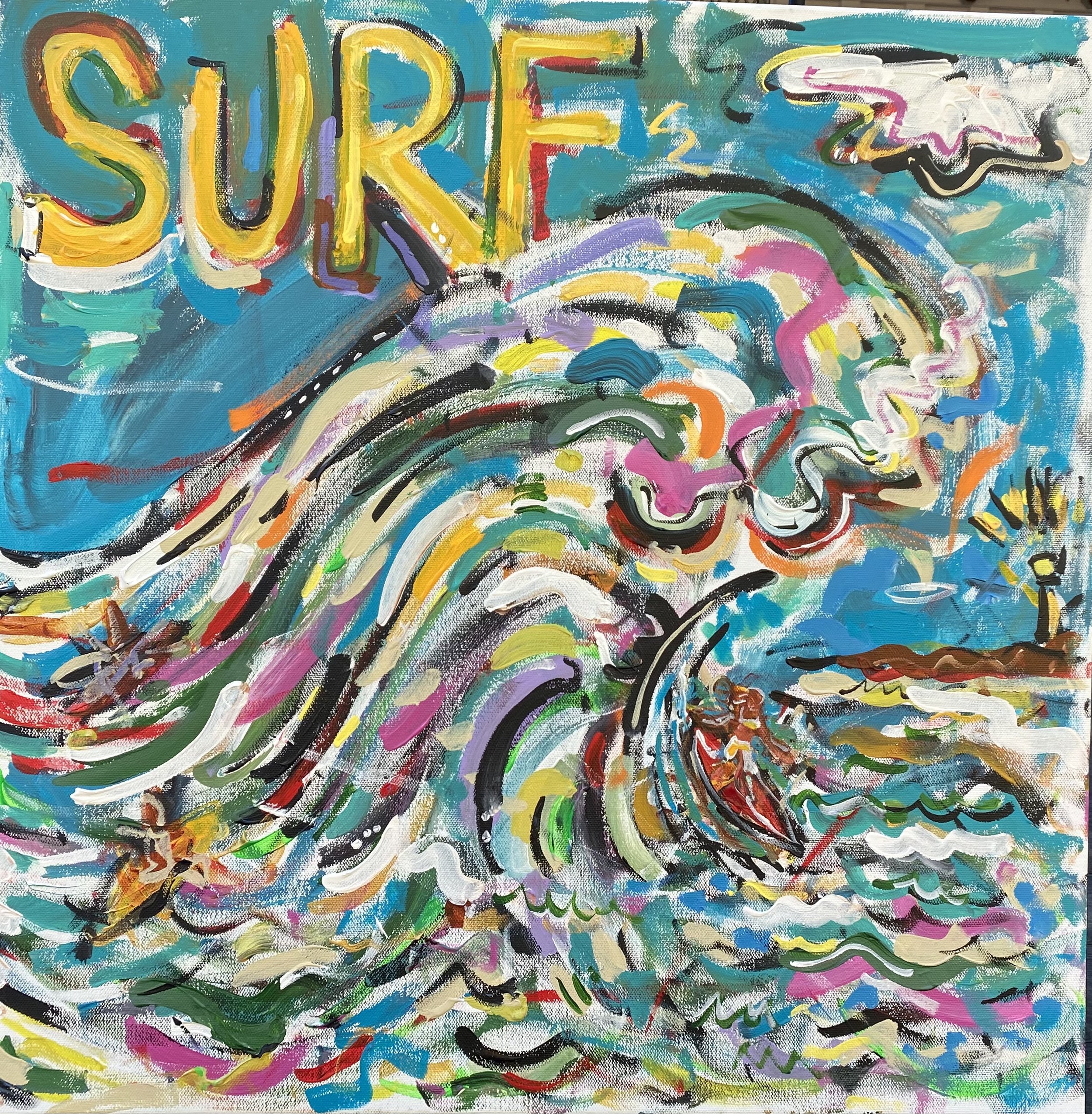 Surf Color 3: 24 w x 24 h - $350