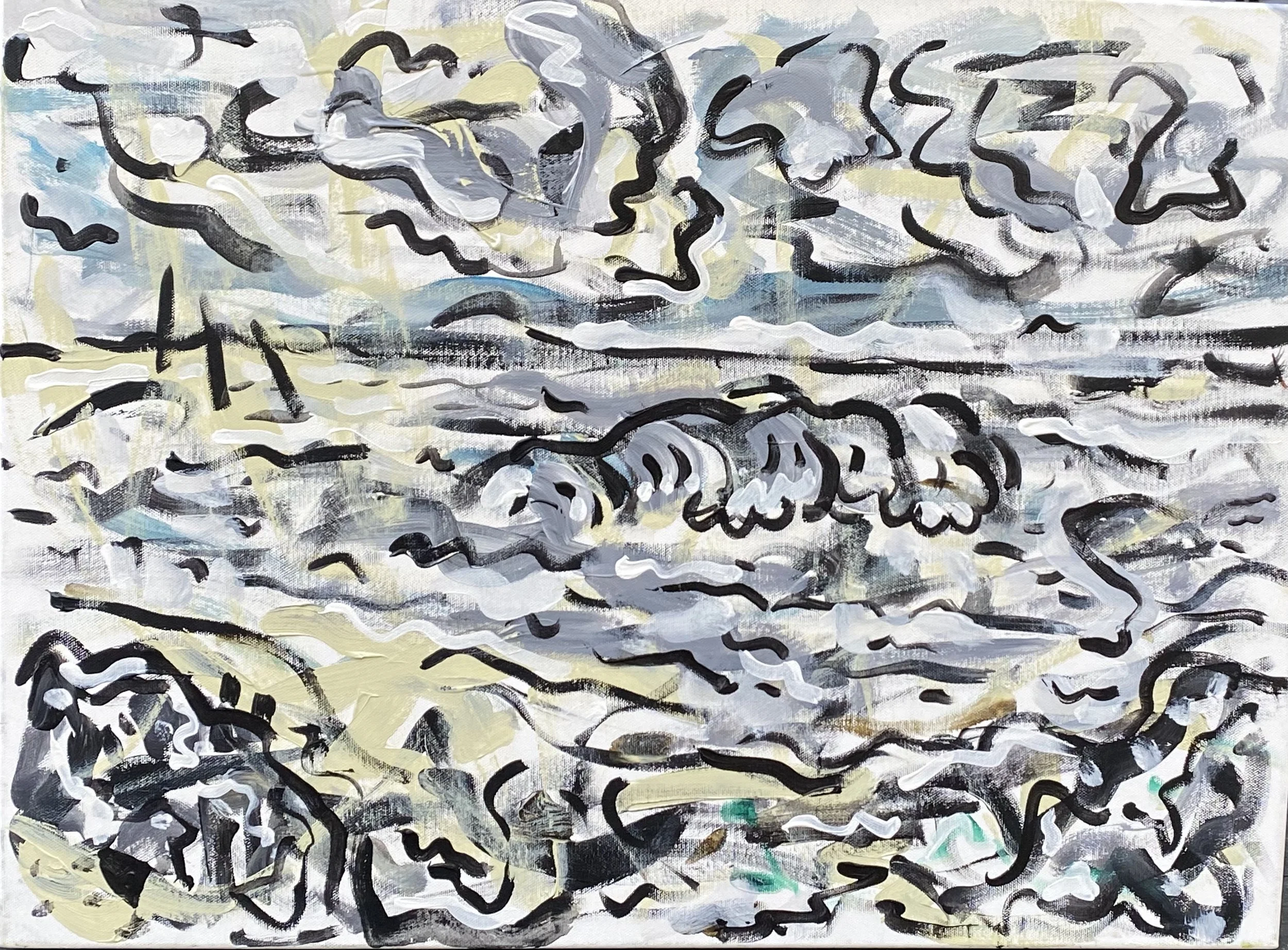 Rugged Coast: 24 w x 18 h - $300