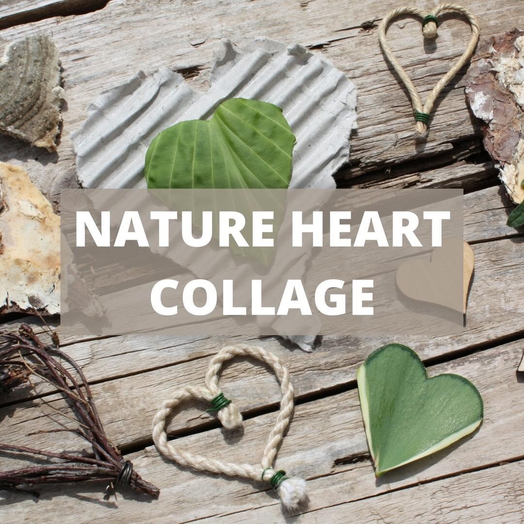 Looking for a fun activity to do with your kids for Valentine's Day?! Have them collect different objects from the yard or neighborhood like leaves, bits of string, bark, and cut or shape them into hearts. Next, have them glue them on a piece of pape