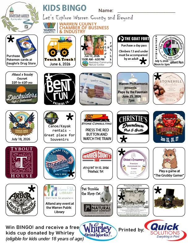Kids Bingo Card