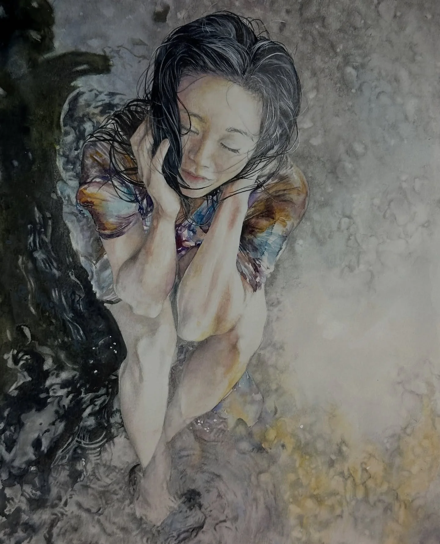 My piece, Gentle Waters, Quiet Soul, has been included in the online exhibition, Serenity! As this was my first time submitting my art to a juried exhibition, I am beyond honored and excited! @art__fluent, I&rsquo;m so grateful! Thank you so much for