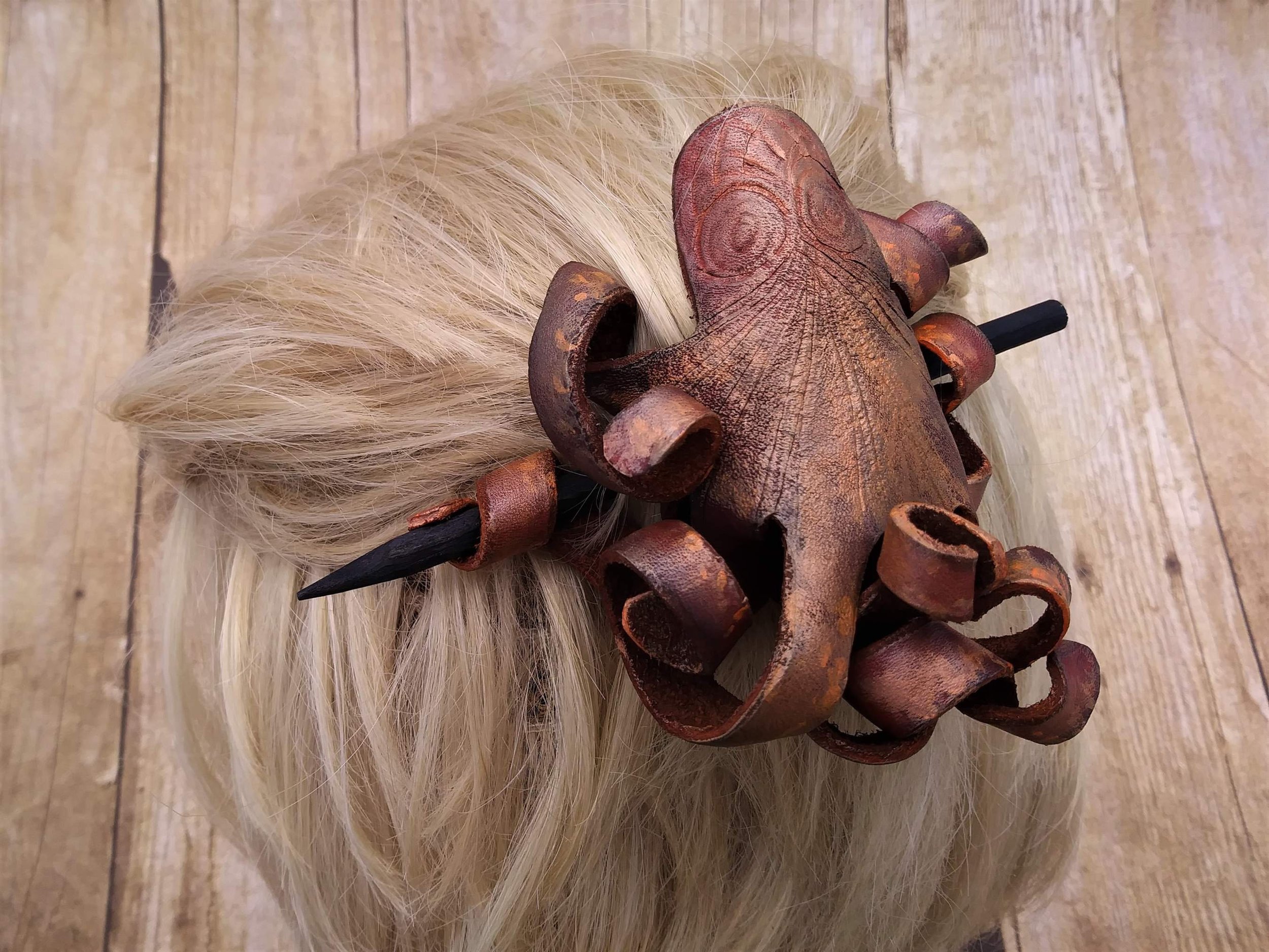 Octopus Stick Barrette — Sweet Pea Leather