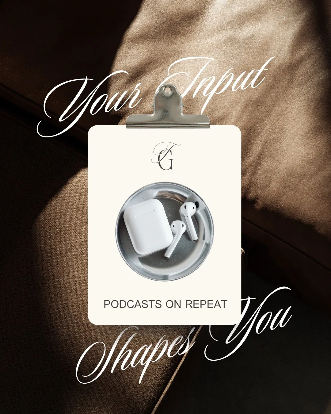 Here&rsquo;s what&rsquo;s in my ears lately:

▶ BiggerPockets Podcast &ndash; staying sharp on national trends.
▶ The Mindset Mentor &ndash; quick mindset reset on the way to the gym.
▶ The Skinny Confidential Him &amp; Her Show &ndash; I&rsquo;ve be