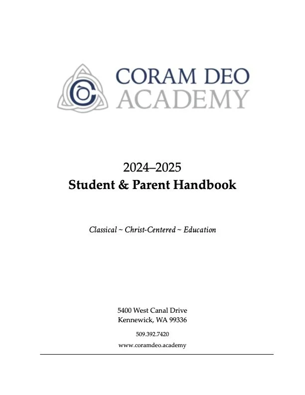 Parent & Student Handbook — Coram Deo Academy