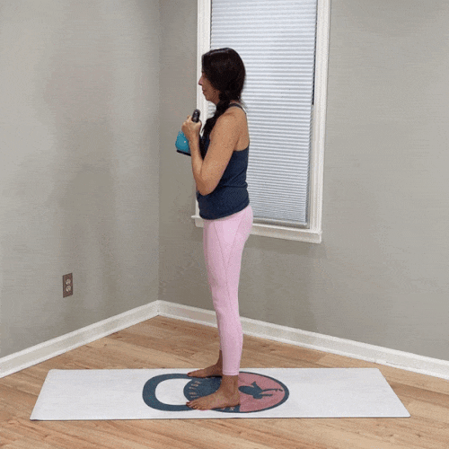 goblet squat eccentric and concentric phases