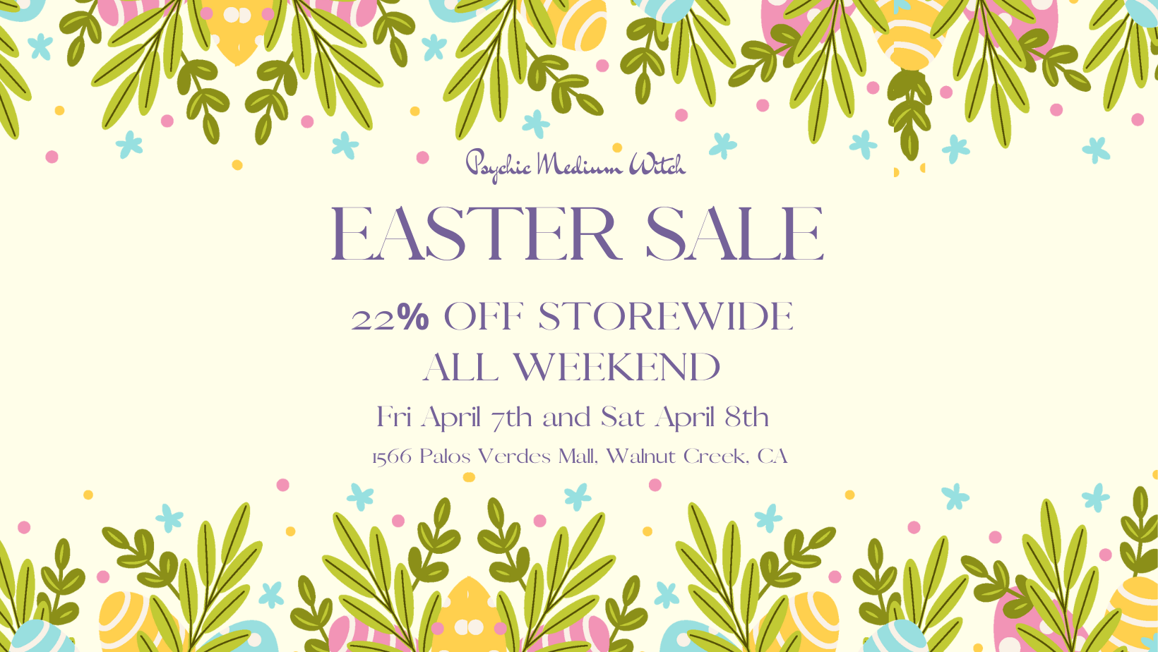 EASTER WEEKEND SALE!