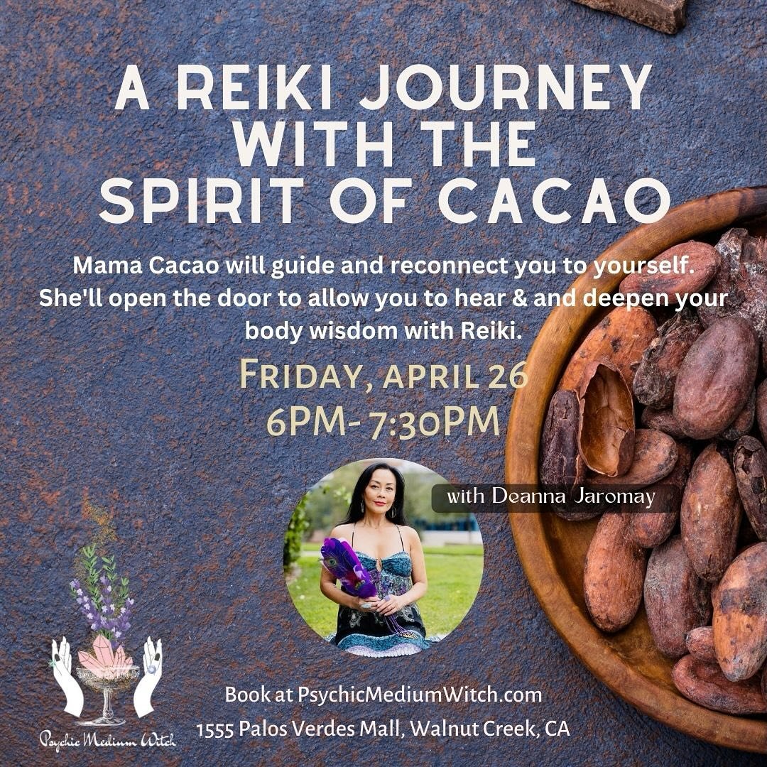 This Friday!! 🎉

Meet us for A Reiki Journey with the Spirit of Cacao.

Let&rsquo;s foster the seeds planted in our souls over the past season. Just as Mother Nature begins to unfurl in a rebirth, allowing the flowers to bloom, it is time for us to 