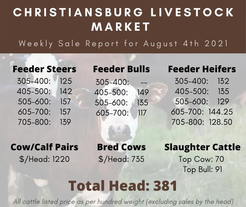 Sale Reports — Christiansburg Livestock Market