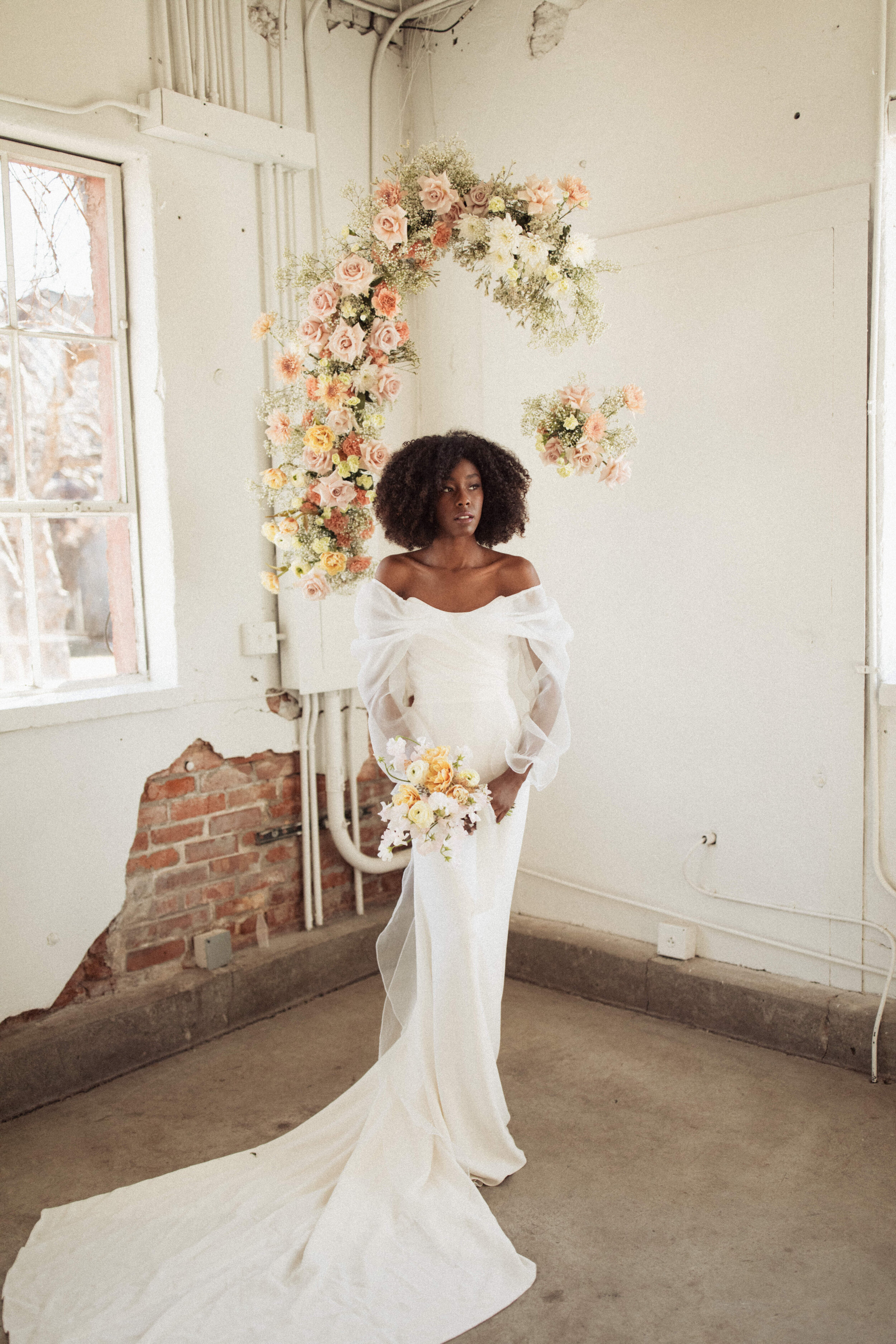  ROSE wedding dress by The Label modern styled wedding shoot at Blanc Denver 