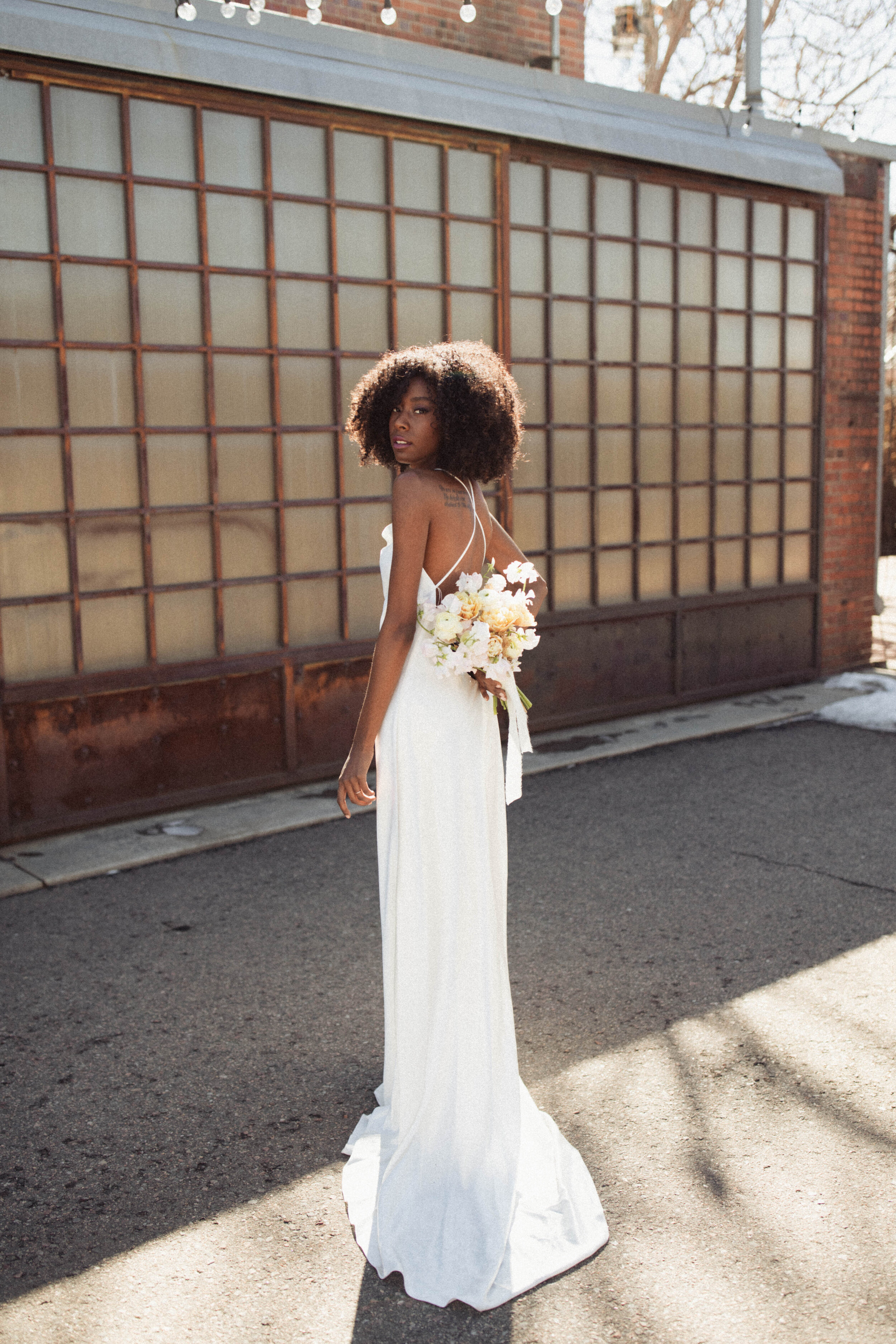  SLOAN wedding dress by The Label modern styled wedding shoot at Blanc Denver 