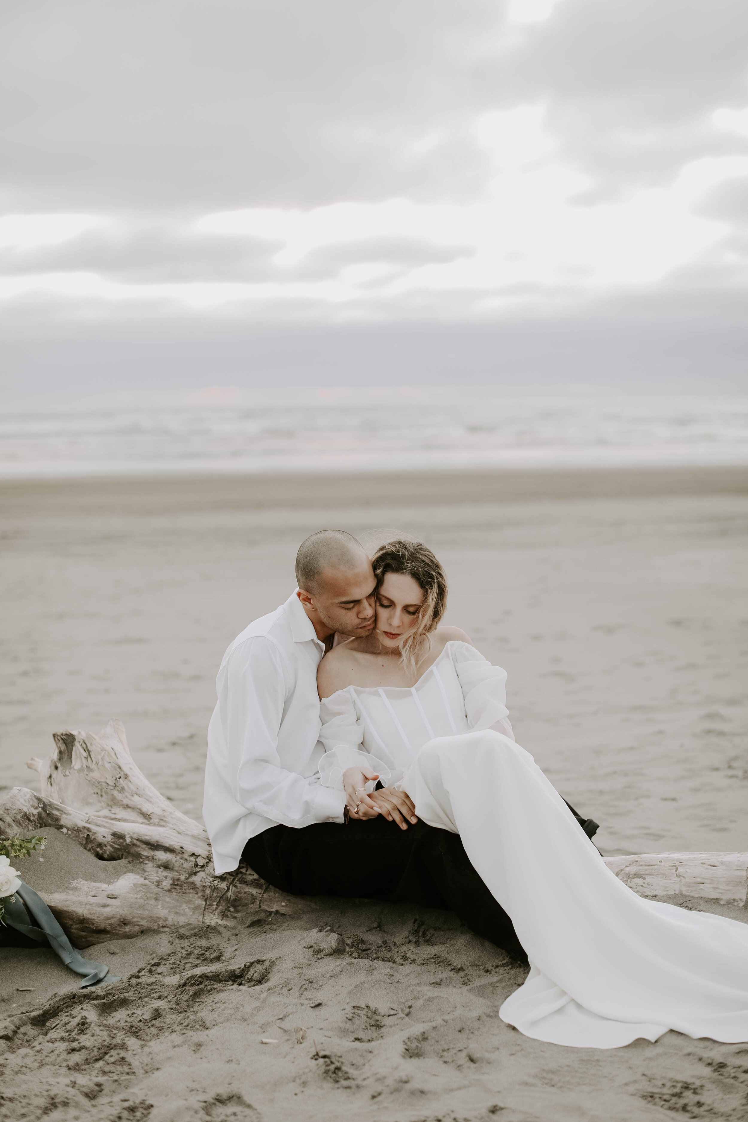  The Label ROSE wedding dress for a romantic Washington Coast styled bridal elopement 