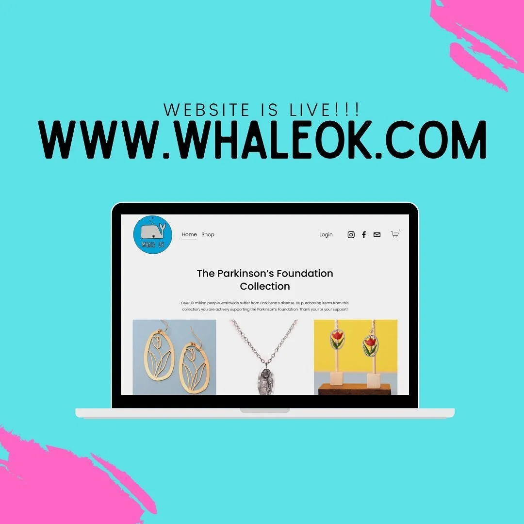 Today is a BIG day for me! After lots of hard work, I finally have a brand new website! Please head over to www.WhaleOK.com to check it out. Sign up for the email blasts to be the first to know about upcoming collections, and special one of a kind pi