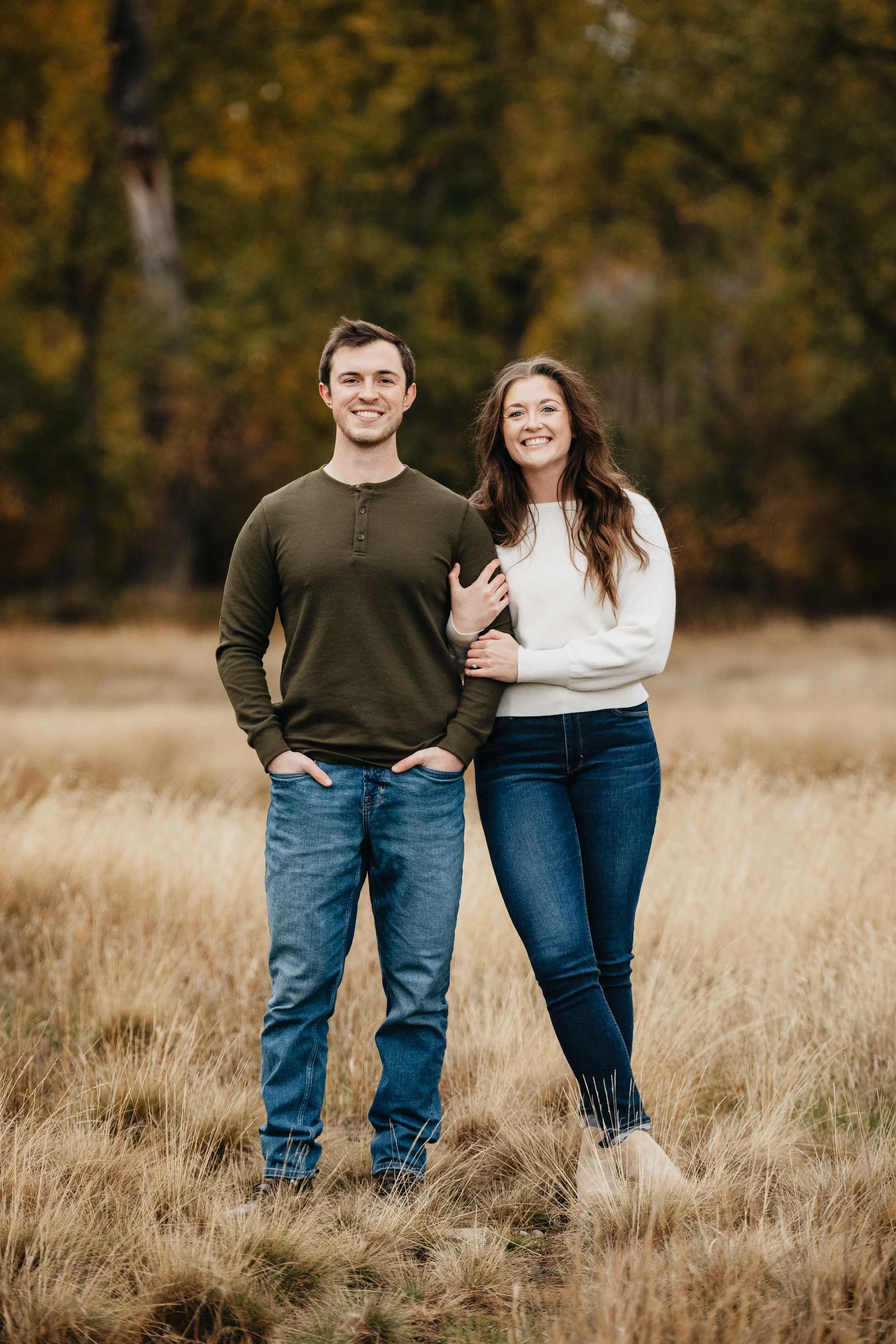 Emotional engagement photos of couples in Montana, blending storytelling, natural landscapes, and authentic connection.