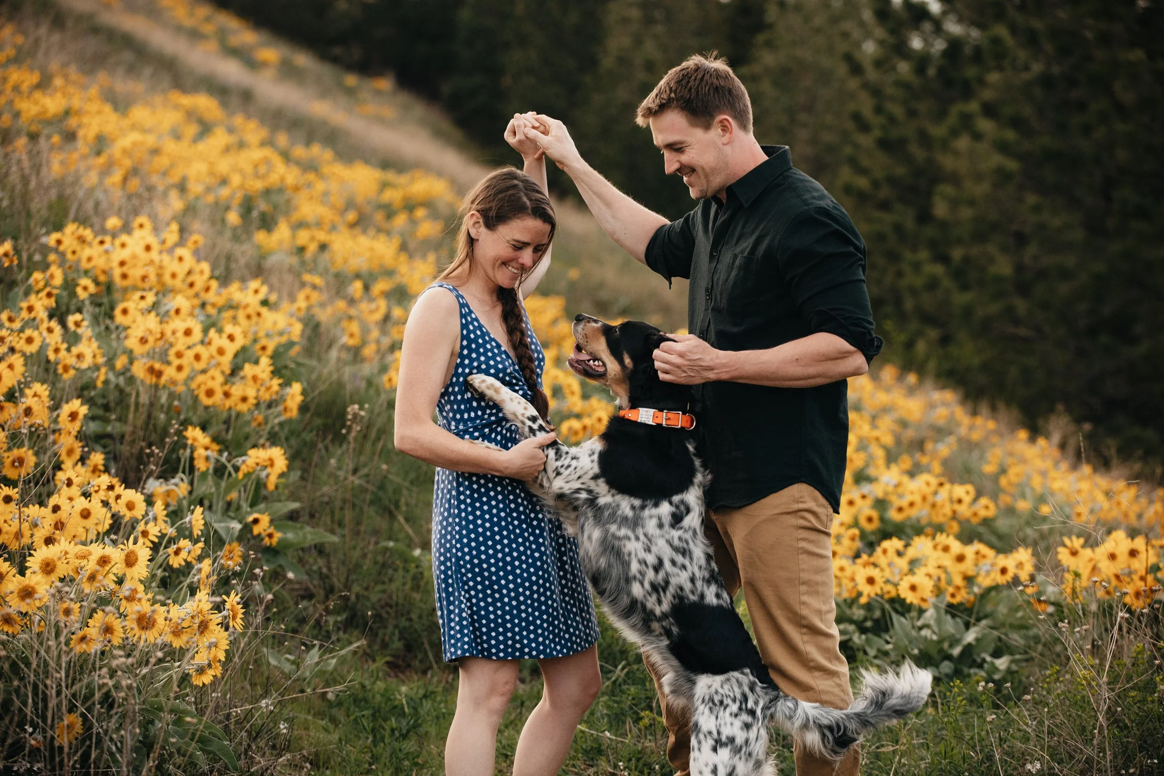 Dreamy wildflower engagement sessions in Montana for couples who want colorful, romantic photos surrounded by nature.