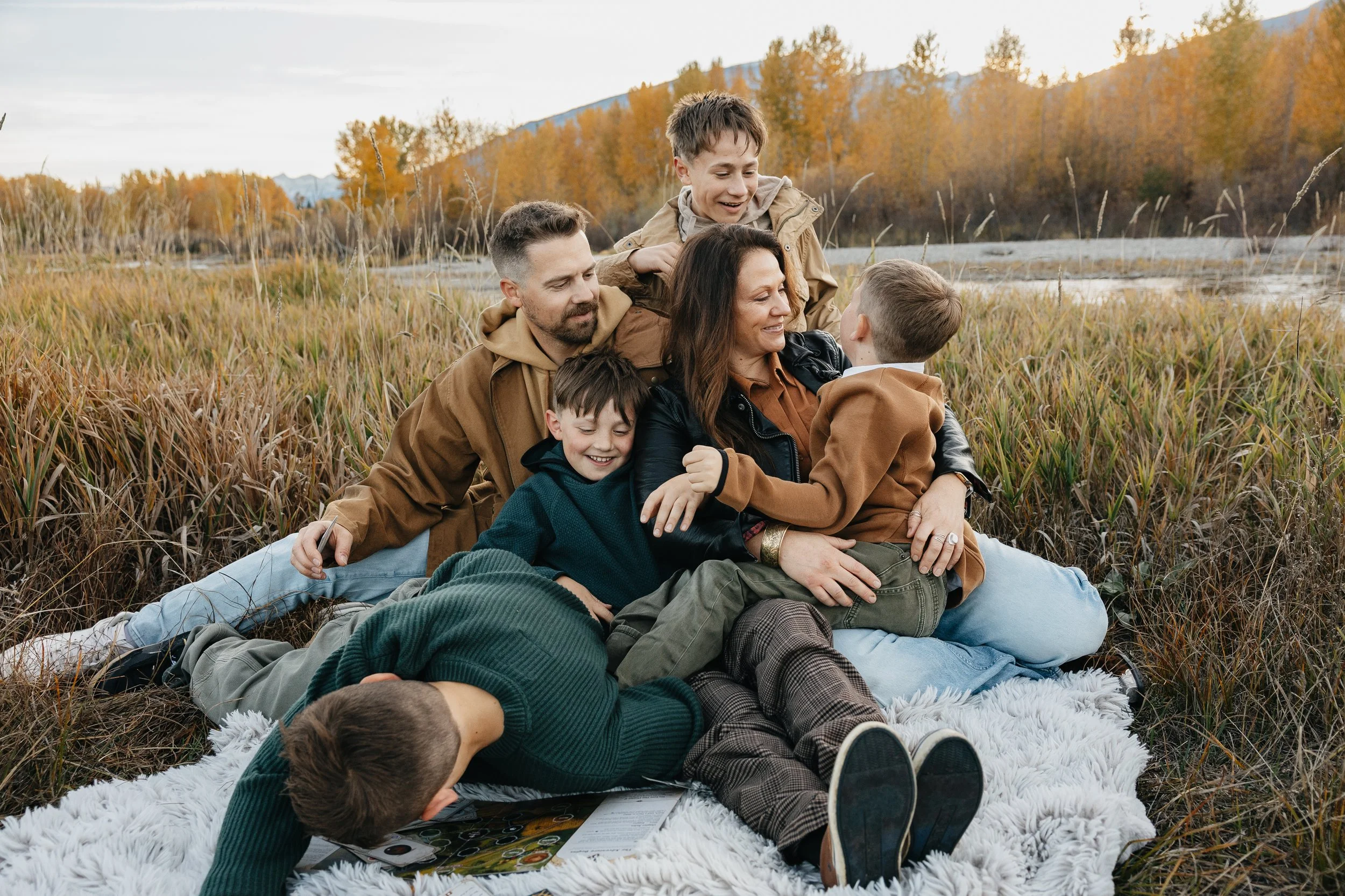 Fall family photography by a Missoula photographer, focused on authentic moments, laughter, and seasonal color across Montana.