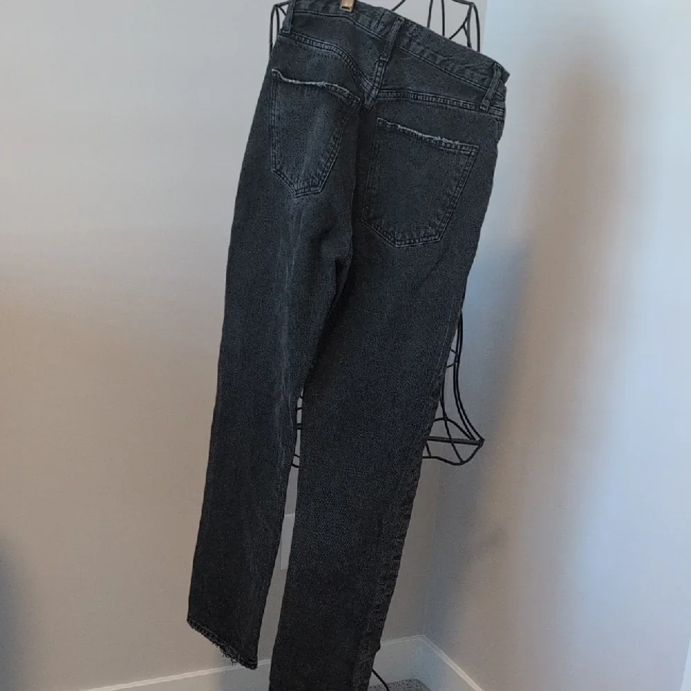 Agolde Black Straight Leg Jeans
