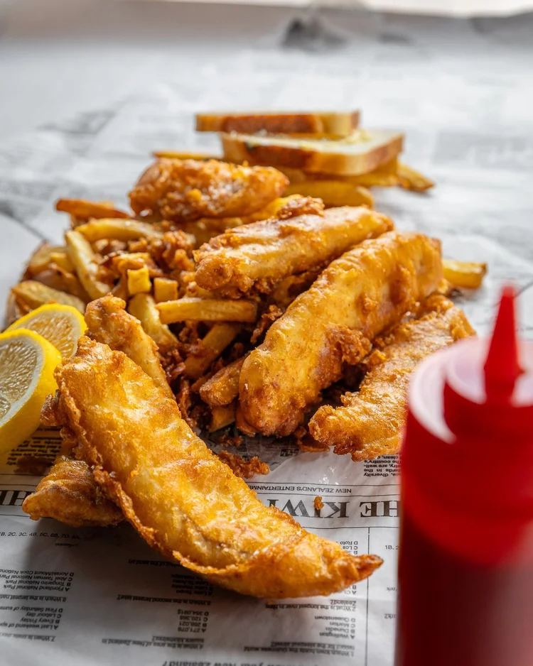 Family fish and chips feast at Lord Kitchener
